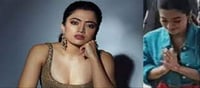 Rashmika who touches the housekeeper's feet..!?